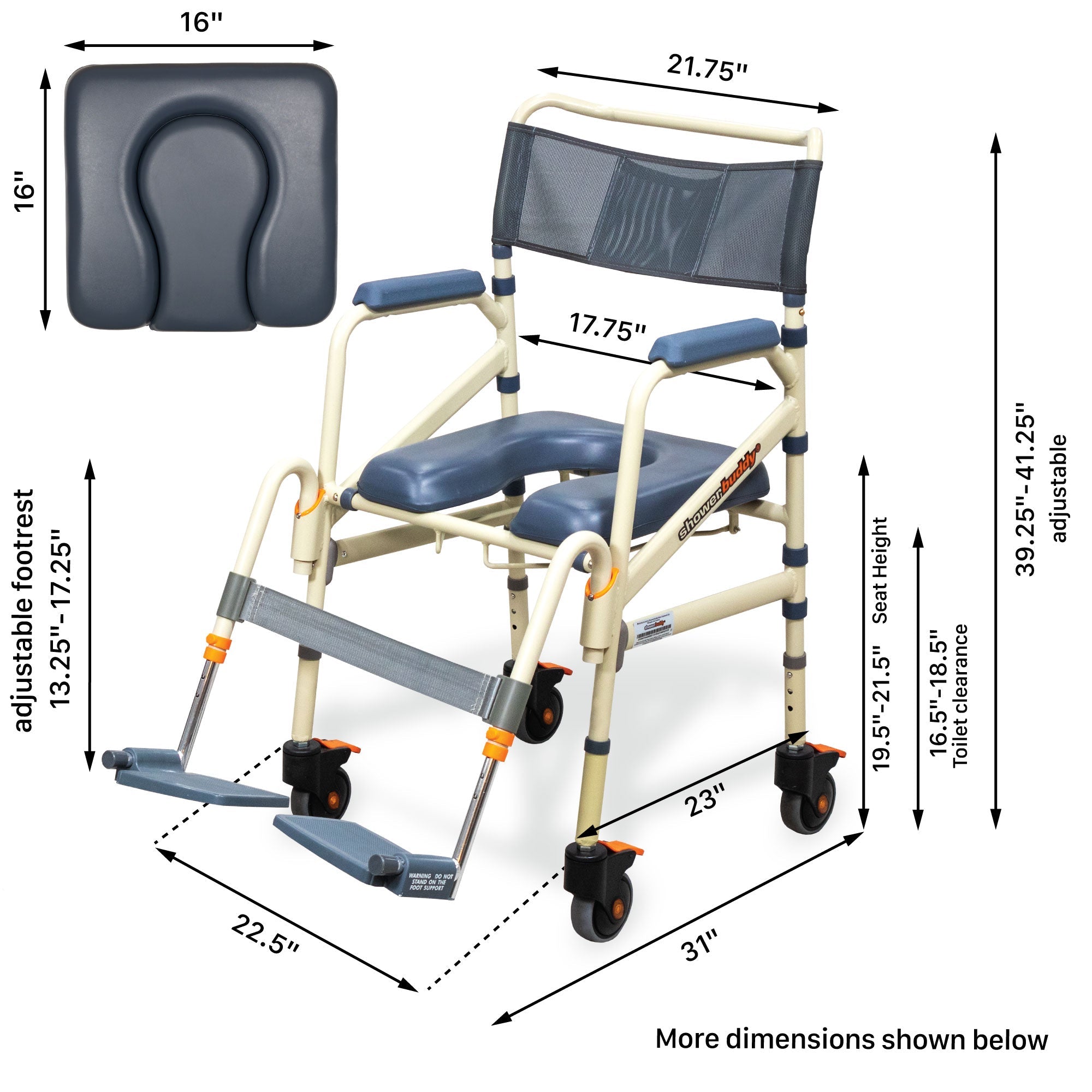 Product - ShowerBuddy SB7e Folding Shower Chair